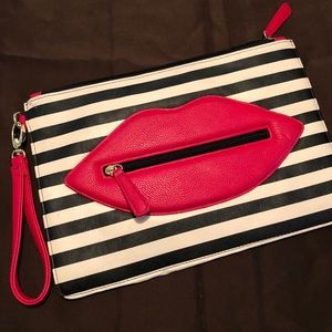 Betsy Johnson Black/White Striped Purse